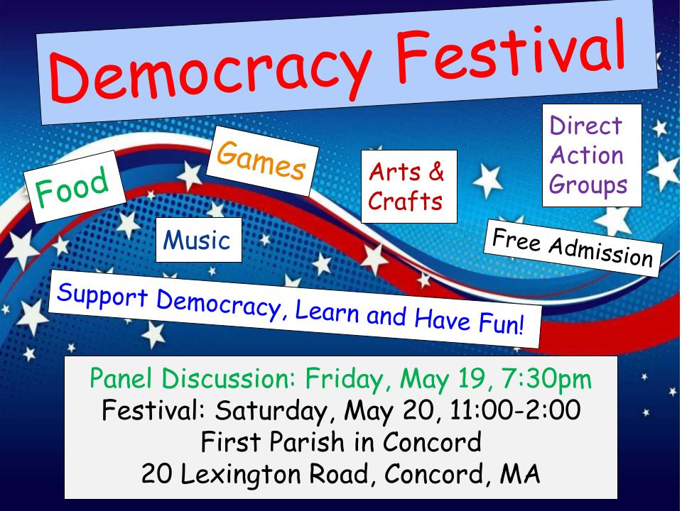 Democracy Festival at First Parish in Concord Reclaim Our Democracy